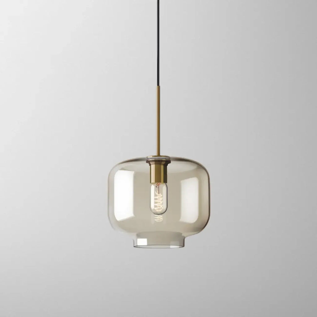Modern Glass Globe Pendant Light with Adjustable Cord for Dining