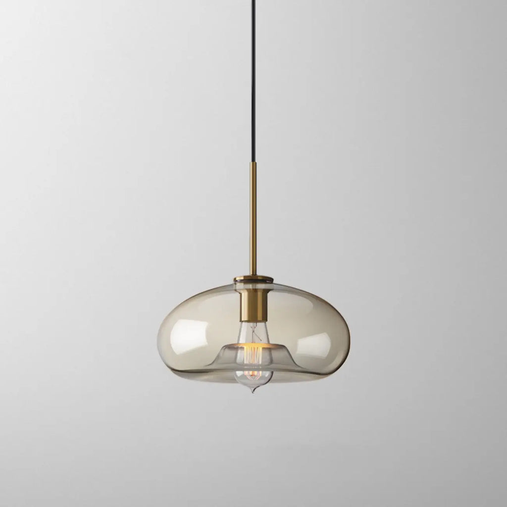 Modern Glass Globe Pendant Light with Adjustable Cord for Dining