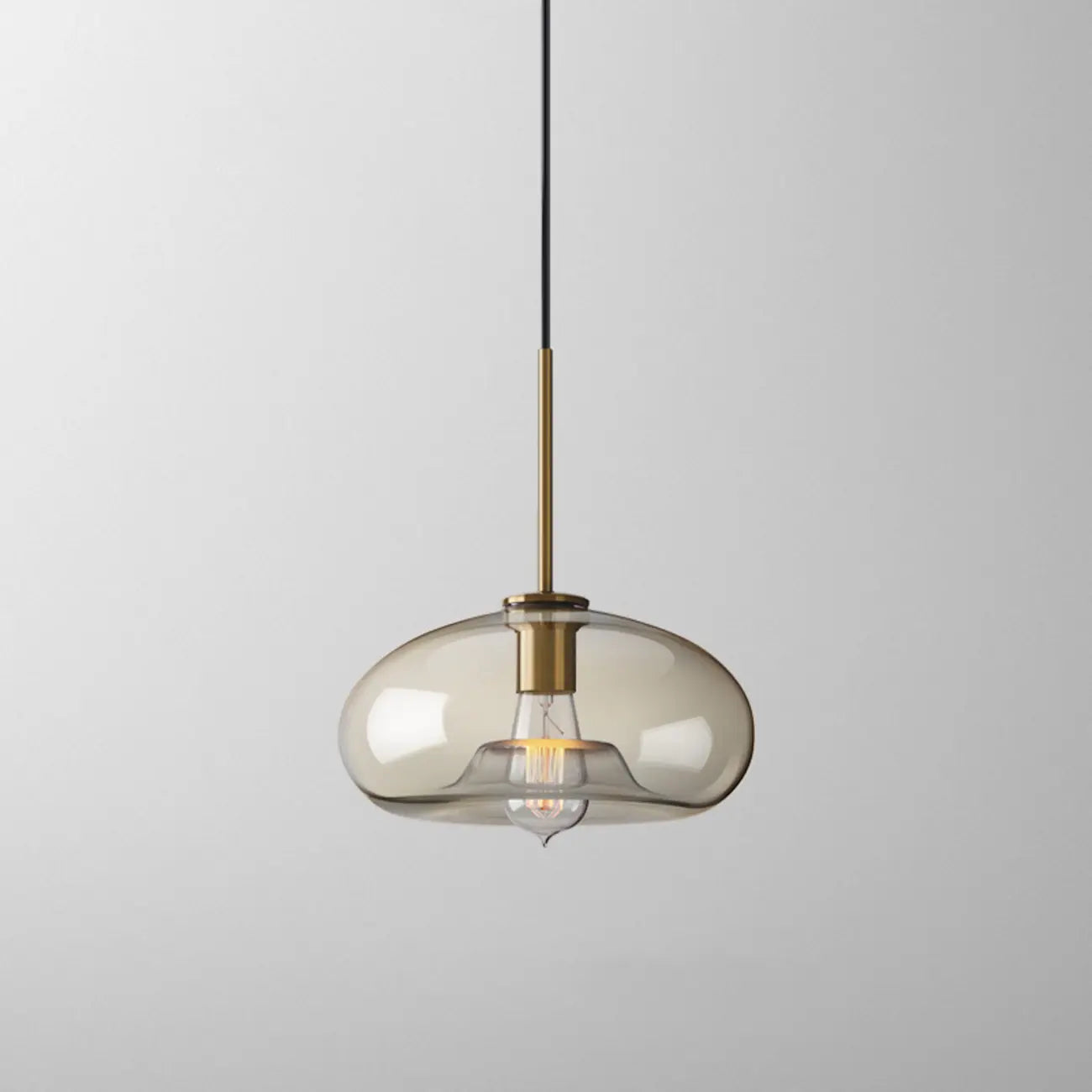 Modern Glass Globe Pendant Light with Adjustable Cord for Dining