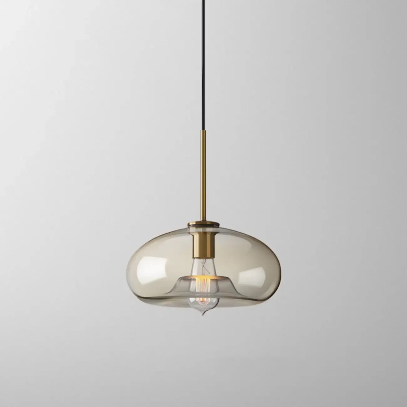 Modern Glass Globe Pendant Light with Adjustable Cord for Dining
