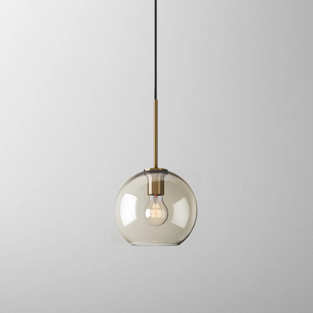 Modern Glass Globe Pendant Light with Adjustable Cord for Dining