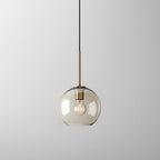 Modern Glass Globe Pendant Light with Adjustable Cord for Dining