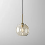 Modern Glass Globe Pendant Light with Adjustable Cord for Dining