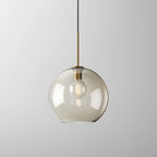 Modern Glass Globe Pendant Light with Adjustable Cord for Dining
