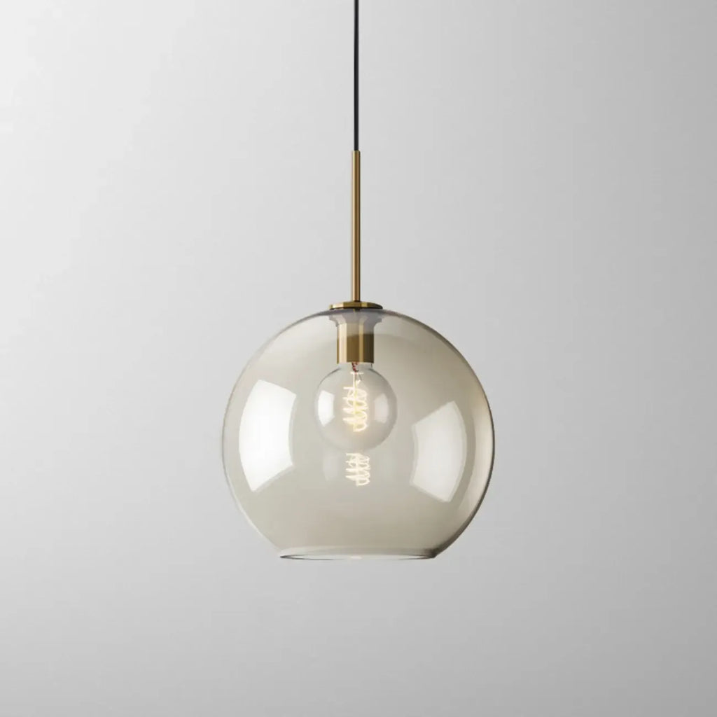 Modern Glass Globe Pendant Light with Adjustable Cord for Dining