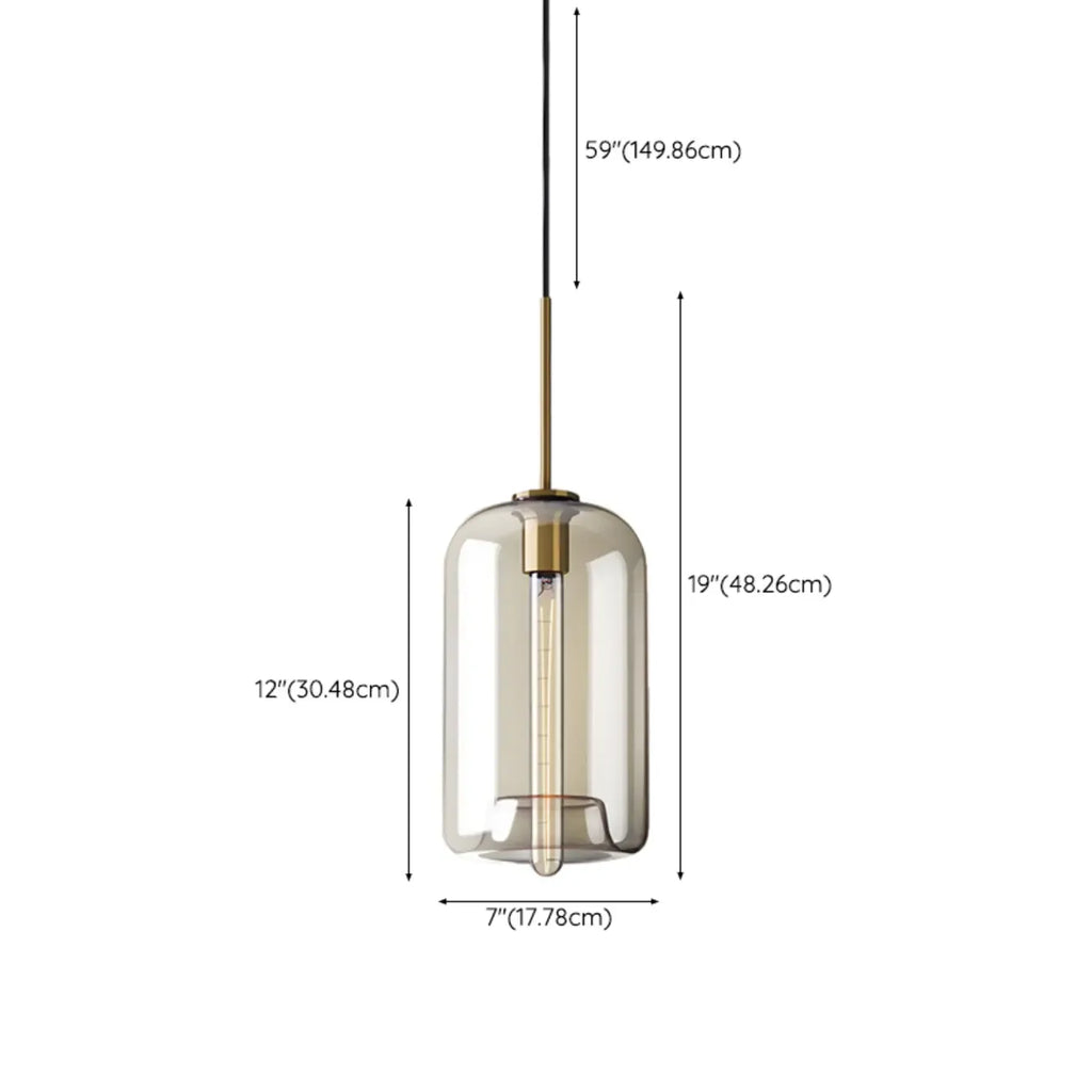 Modern Glass Globe Pendant Light with Adjustable Cord for Dining