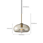 Modern Glass Globe Pendant Light with Adjustable Cord for Dining