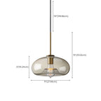 Modern Glass Globe Pendant Light with Adjustable Cord for Dining