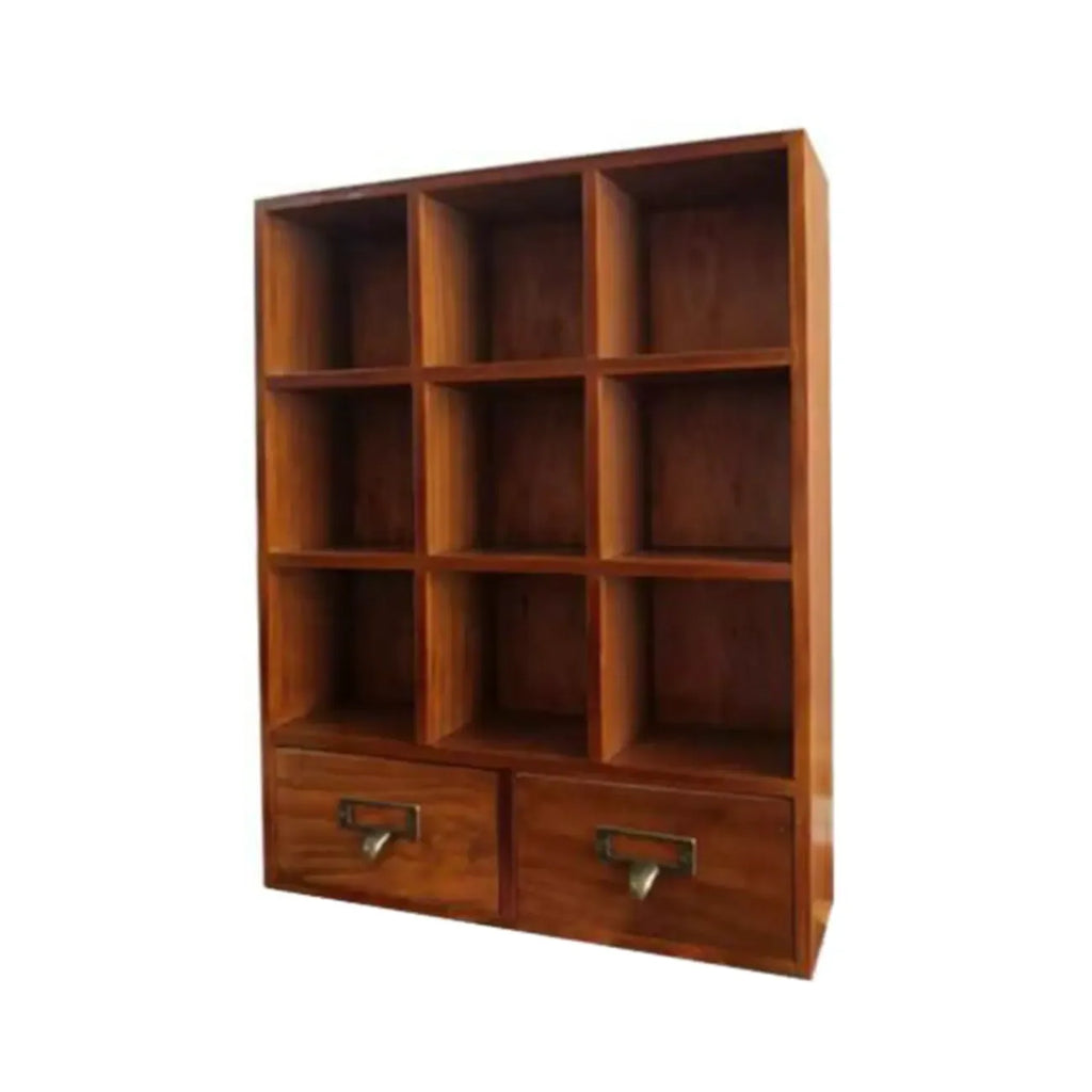 Elegant Freestanding Wooden Display Cabinet with Drawers