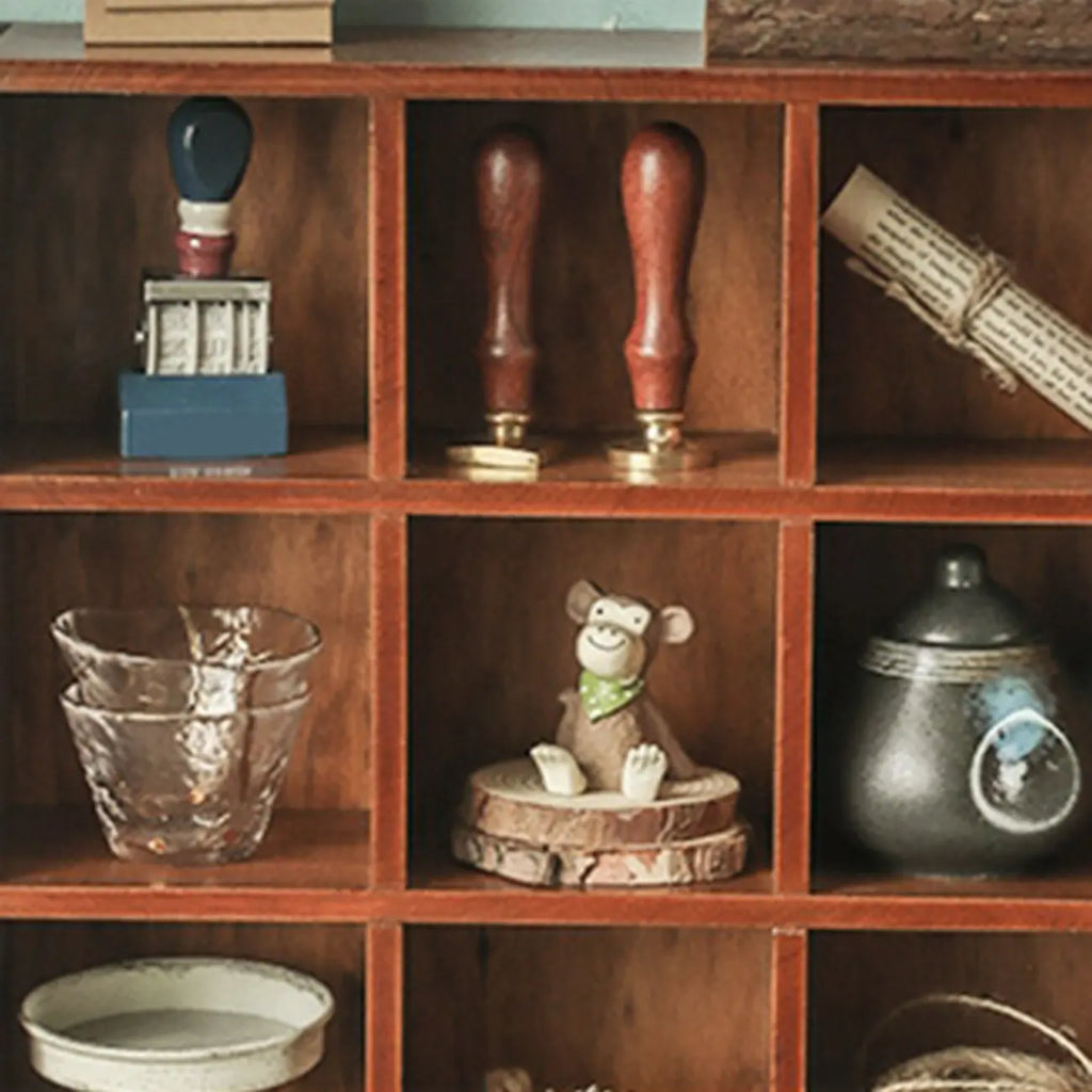Elegant Freestanding Wooden Display Cabinet with Drawers