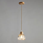 Adjustable Flower Glass Pendant Light for Dinning Areas