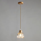 Adjustable Flower Glass Pendant Light for Dinning Areas