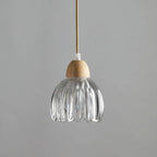 Adjustable Flower Glass Pendant Light for Dinning Areas