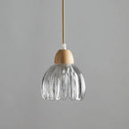 Adjustable Flower Glass Pendant Light for Dinning Areas
