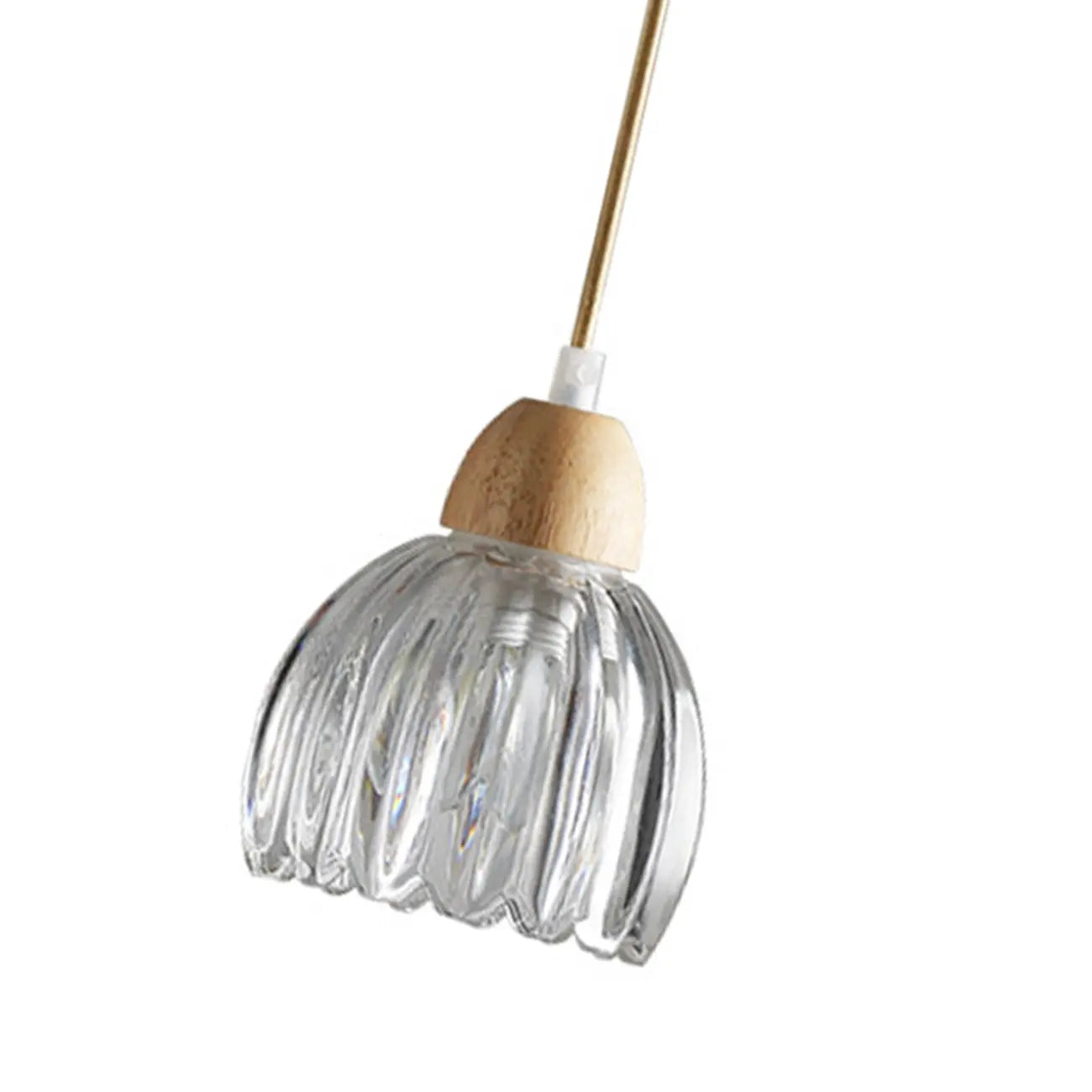 Adjustable Flower Glass Pendant Light for Dinning Areas