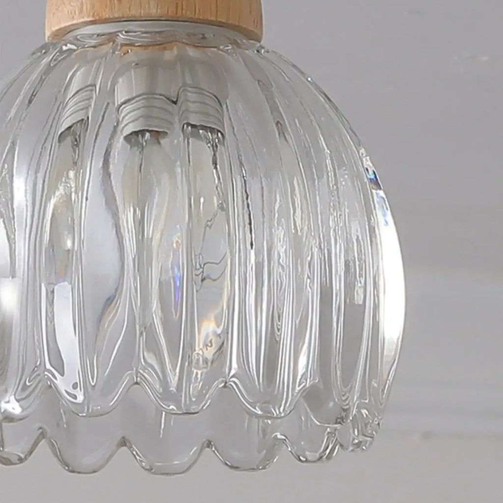 Adjustable Flower Glass Pendant Light for Dinning Areas