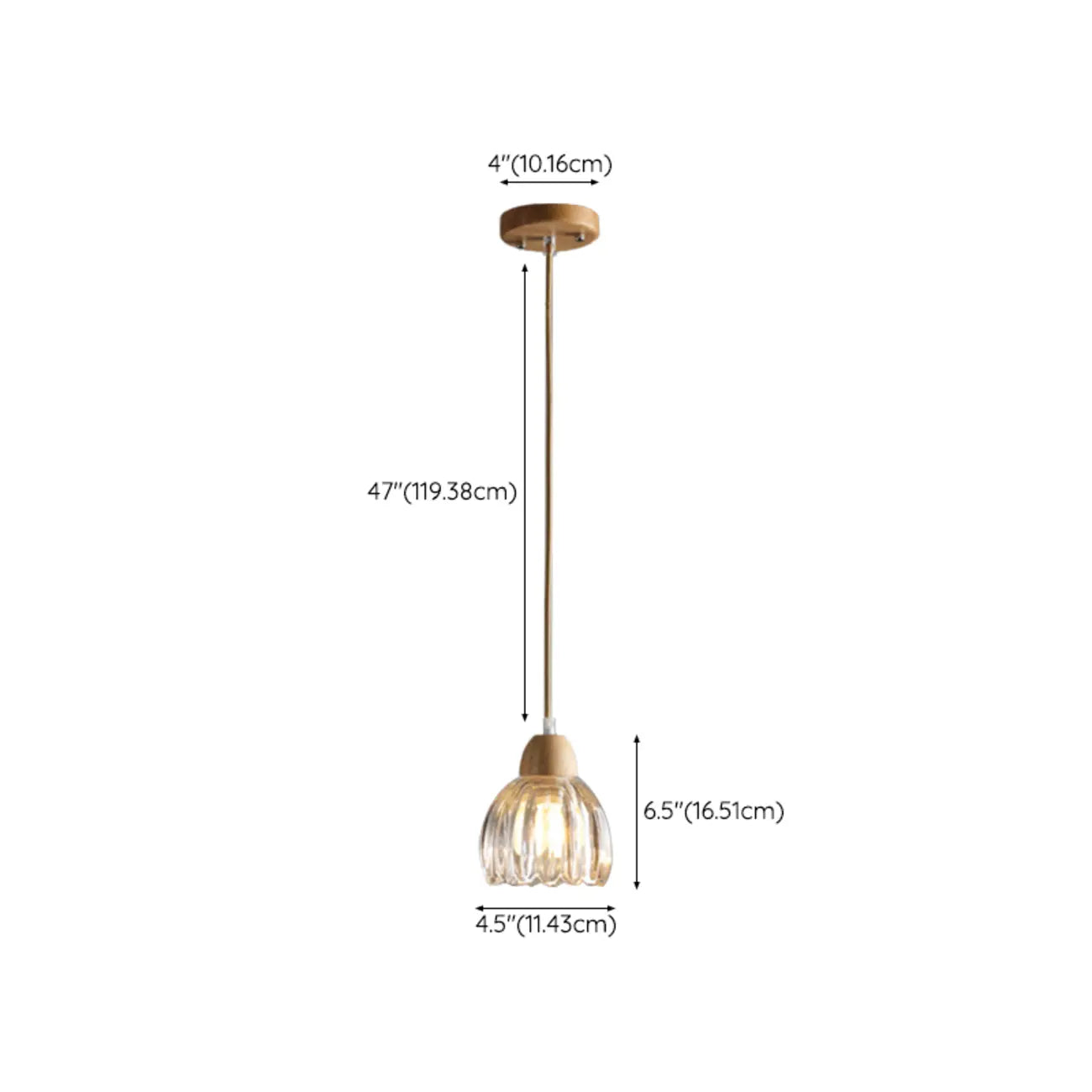 Adjustable Flower Glass Pendant Light for Dinning Areas