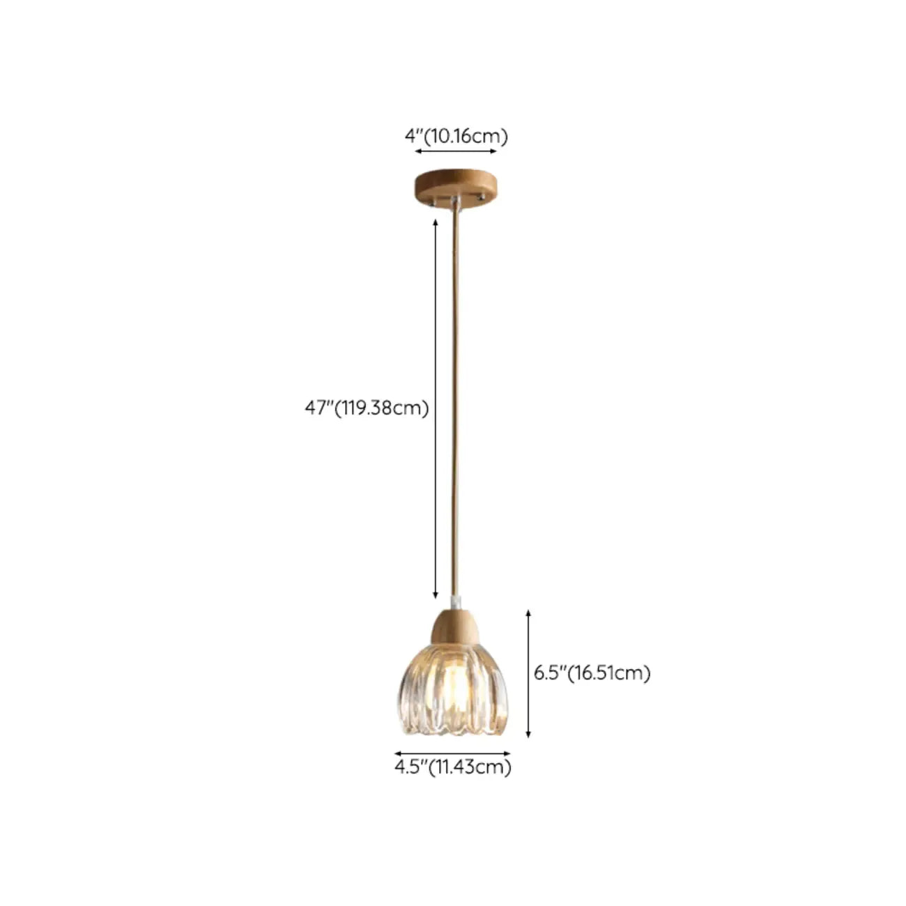 Adjustable Flower Glass Pendant Light for Dinning Areas