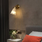 Art Deco Gold Transparent Glass Wall Sconce