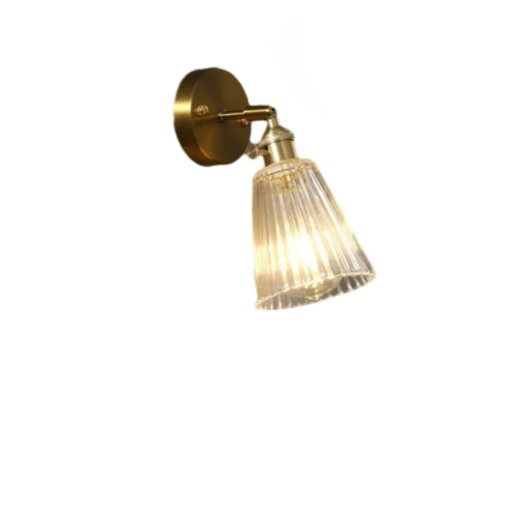 Art Deco Gold Transparent Glass Wall Sconce