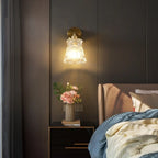 Art Deco Gold Transparent Glass Wall Sconce