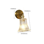 Art Deco Gold Transparent Glass Wall Sconce