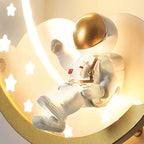 Dimmable Moon Astronaut LED Wall Sconce for Bedside Light