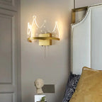 Dimmable Moon Astronaut LED Wall Sconce for Bedside Light