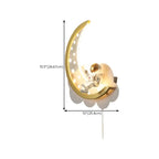 Dimmable Moon Astronaut LED Wall Sconce for Bedside Light