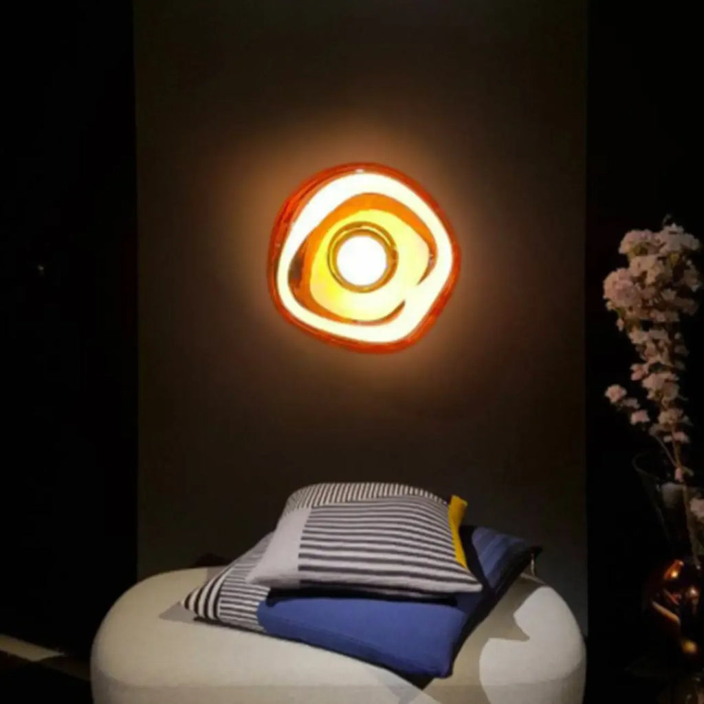 Modern Artistic Irregular Clear Shade Wall Sconce