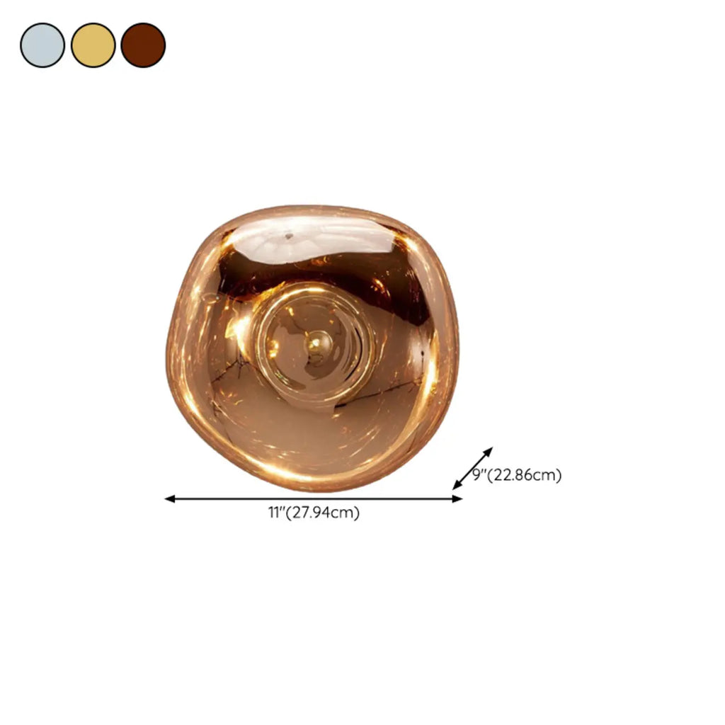 Modern Artistic Irregular Clear Shade Wall Sconce