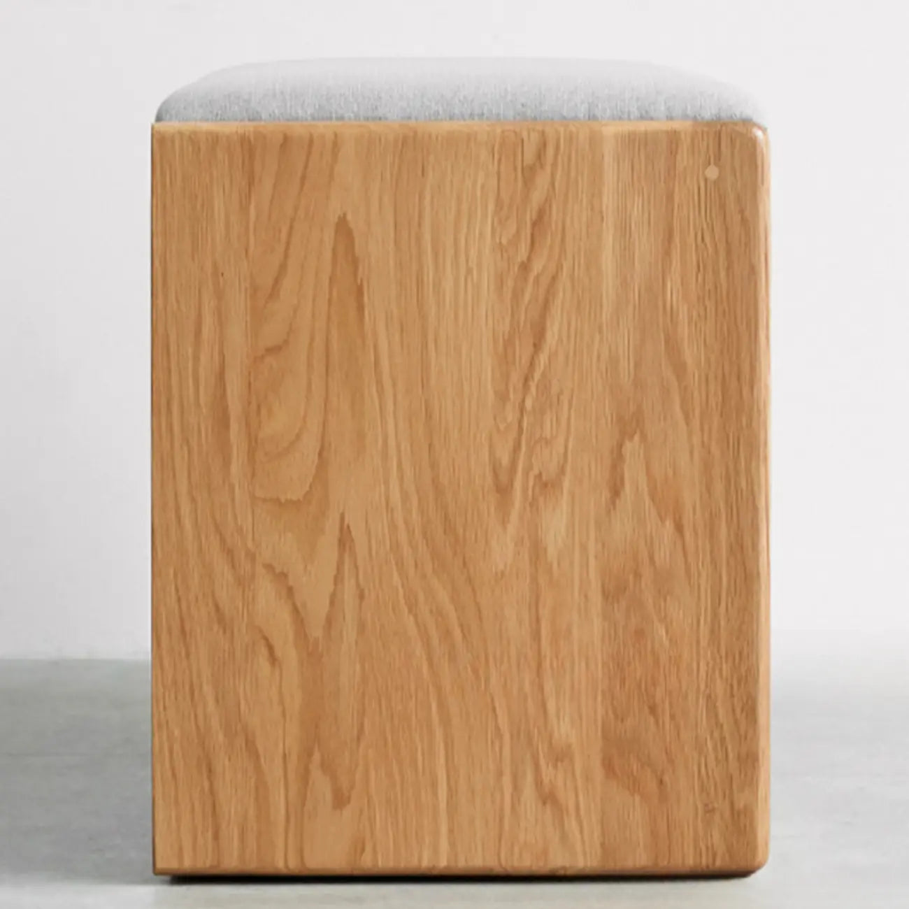 Scandinavian Oak Shoe Storage Bench with Cushion