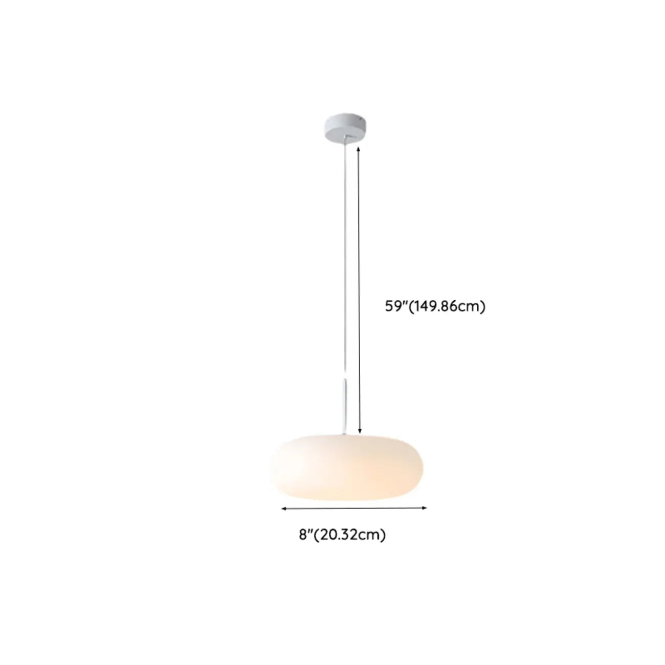 Modern Adjustable White Kitchen Pendant Light 3 Dimming LED