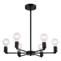 Industrial Black Metal Minimalist Sputnik Chandelier
