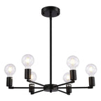 Industrial Black Metal Minimalist Sputnik Chandelier
