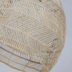 Oriental Rattan Geometric Globe Pendant Light
