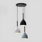 Cool Tone Metal Dome 3-Light Island Pendant Light