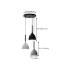 Cool Tone Metal Dome 3-Light Island Pendant Light