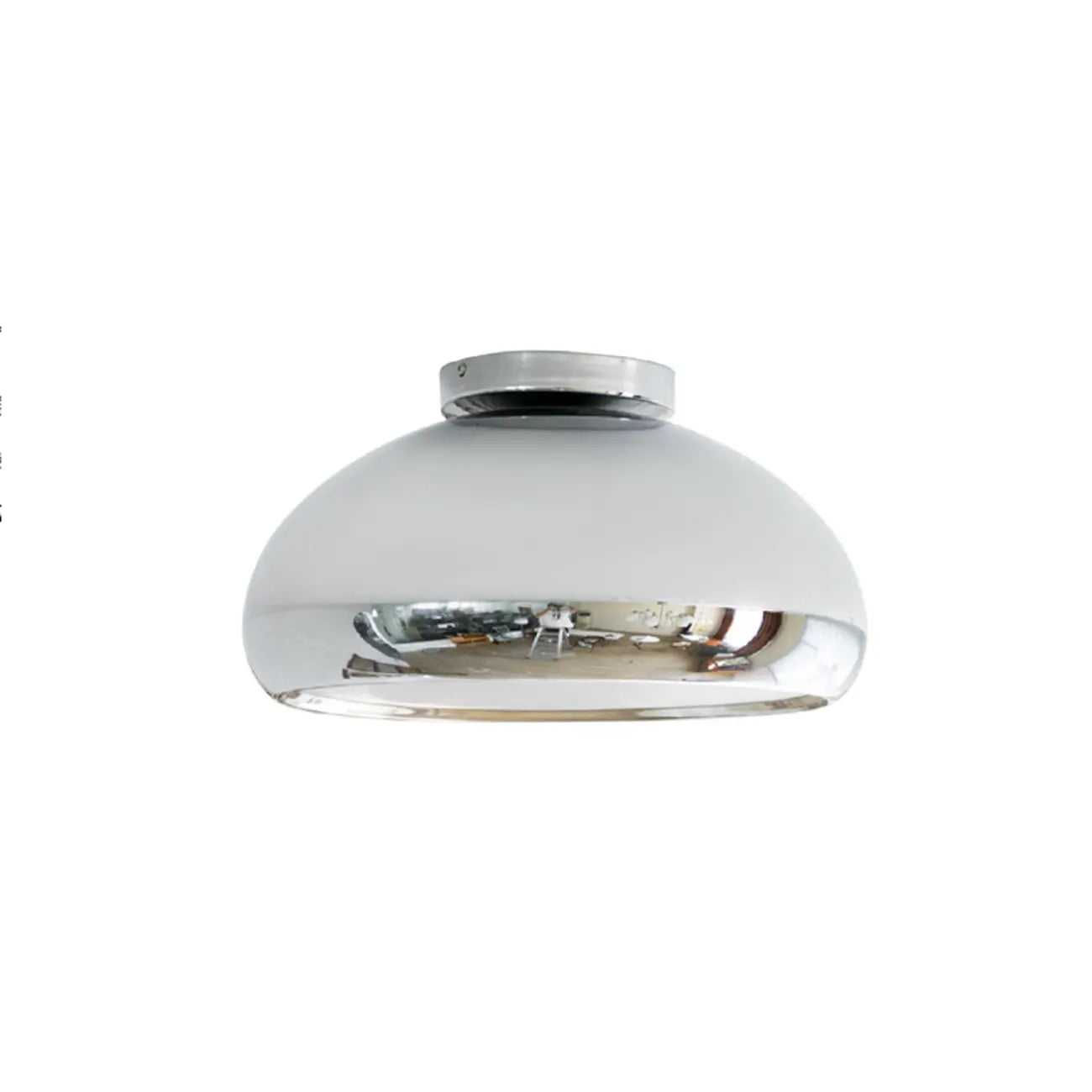 Modern Silver Round Semi Flush Ceiling Light