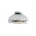 Modern Silver Round Semi Flush Ceiling Light
