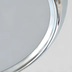 Modern Silver Round Semi Flush Ceiling Light