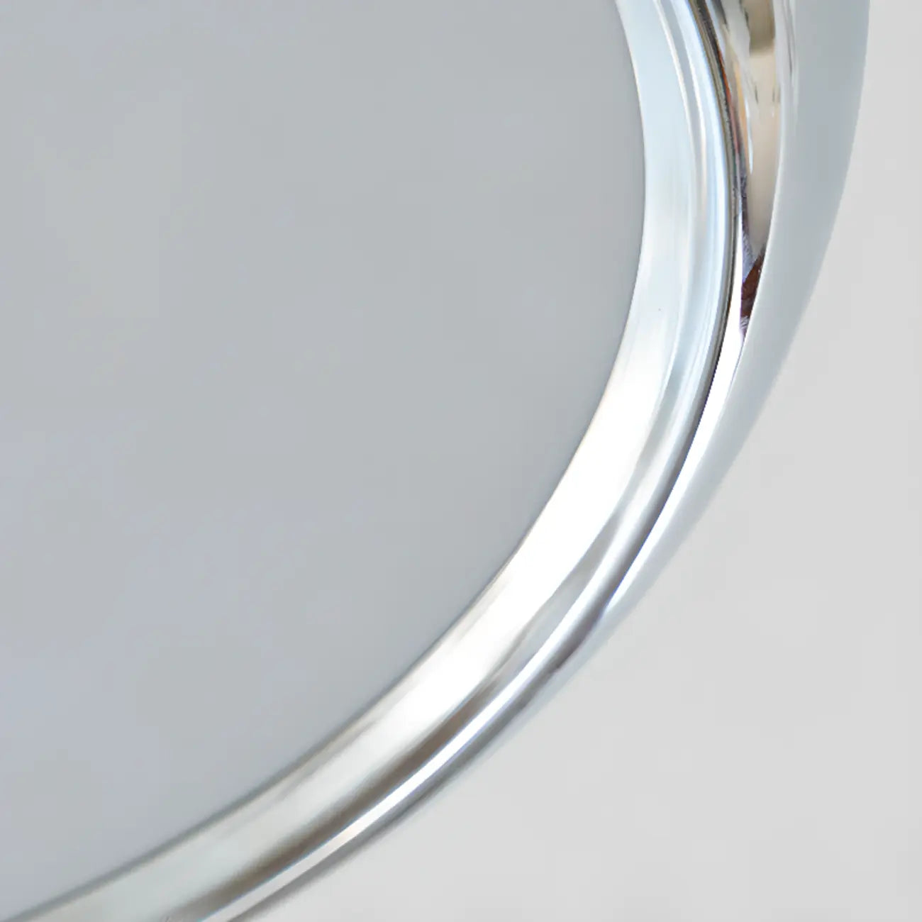 Modern Silver Round Semi Flush Ceiling Light