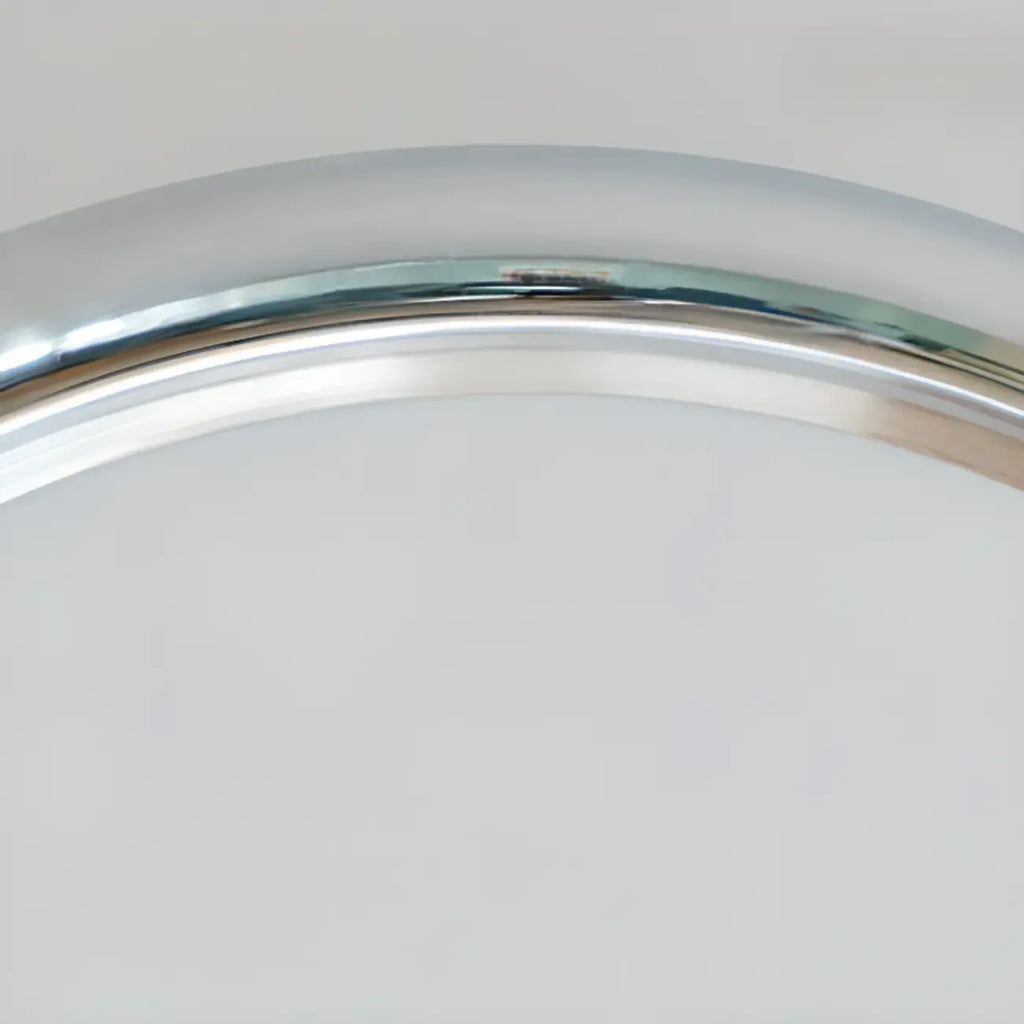 Modern Silver Round Semi Flush Ceiling Light