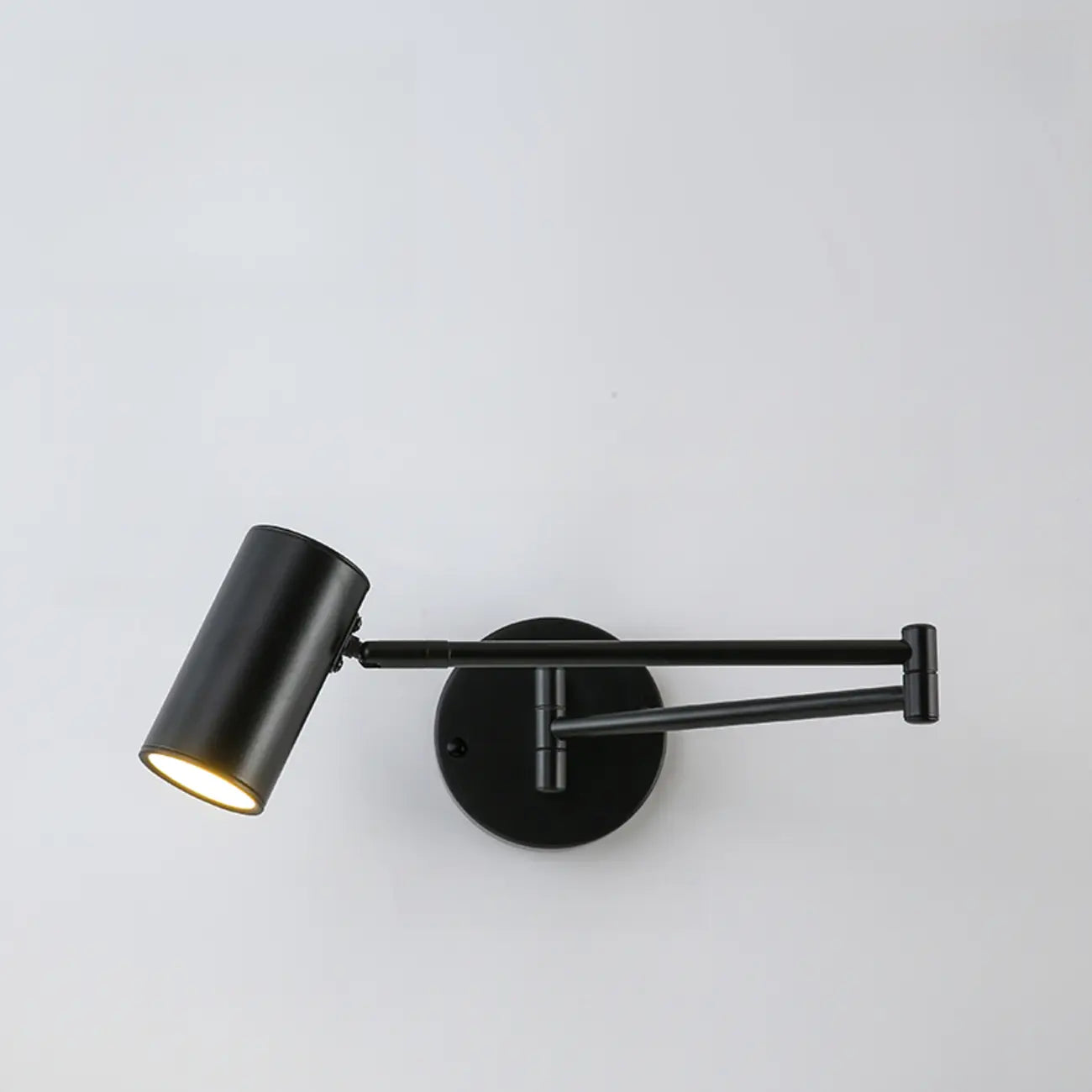 Cylinder Metal Adjustable Swing Arm Wall Light for Bedside
