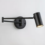 Cylinder Metal Adjustable Swing Arm Wall Light for Bedside