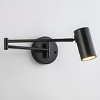 Cylinder Metal Adjustable Swing Arm Wall Light for Bedside