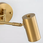 Cylinder Metal Adjustable Swing Arm Wall Light for Bedside