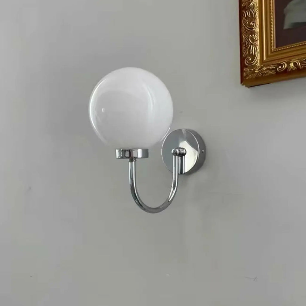 Globe Wall Sconce with Chrome Finish for Residential Use
