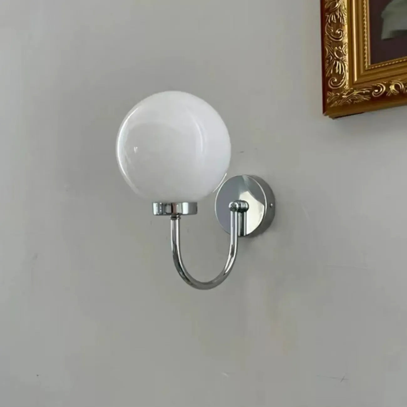 Globe Wall Sconce with Chrome Finish for Residential Use
