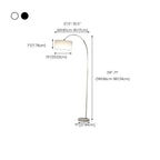 Modern Adjustable Arc Floor Lamp Drum Shade for Living Room